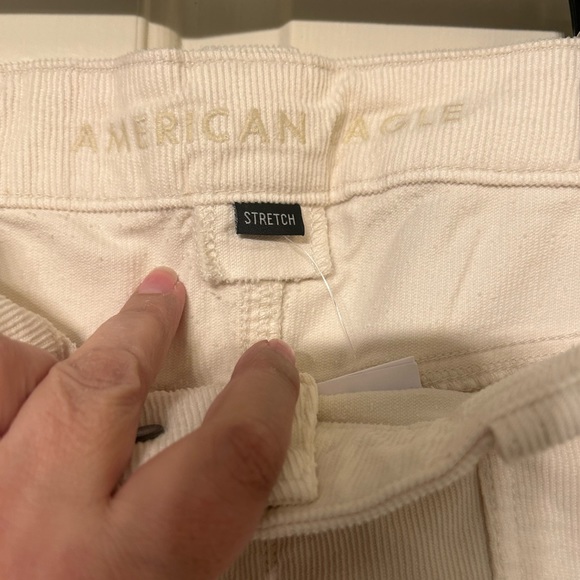 American Eagle Corduroy Flare Pants cream NWT size 18 - Picture 3 of 10